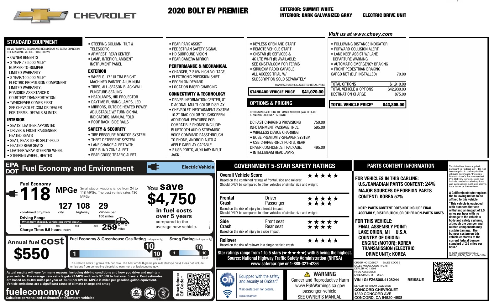 Chevrolet Bolt EV